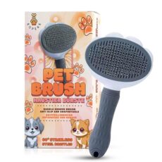 Julia Prib Brosse auto-nettoyante 1 clic chats et chiens Brosse de toilettage pour chats et chiens
