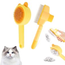 Zidoley Brosses pour chat auto-nettoyantes, lot de 2, tous poils Brosses douces pour chat - lot de 2