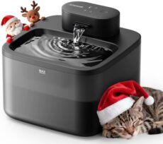 Fontaine à Chat Sans Fil 2.2 L Noir