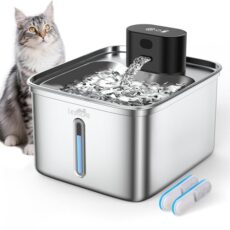 Avis Lesolph WF540 Fontaine chat 3,5L sans fil, 60 j autonomie Fontaine à Eau Chat Sans Fil 3,5L