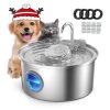 Fontaine à Eau Chat Silencieuse INOX 3,2L