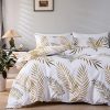 Housse de Couette Botaniques Or et Blanc