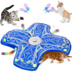 Qraxond C02 Jouet chat: papillon + mille-pattes, 3 vitesses Jouet Interactif pour Chats Qraxond