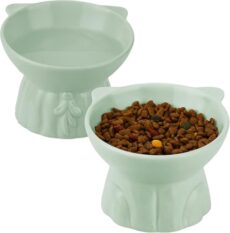 Lot de 2 gamelles surélevées pour chat