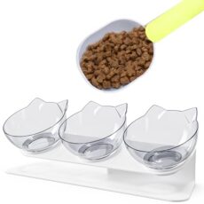 Lot de 3 gamelles surélevées pour chats