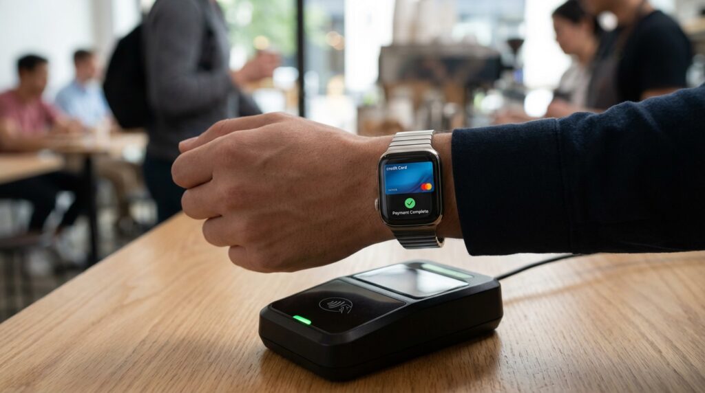 Paiement mobile avec montre connectée NFC Montre connectée paiement NFC terminal sans contact