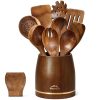 Ensemble de 10 Ustensiles de Cuisine en Bois Ensemble de 10 Ustensiles de Cuisine en Bois