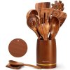 Ensemble de 12 ustensiles de cuisine en bois