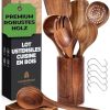 Ensemble d'Ustensiles en Bois de Teck Ensemble d'Ustensiles en Bois de Teck