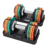Haltères réglables TREXO 10 kg multicolores Haltères réglables TREXO 10 kg multicolores