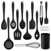 Lot de 22 ustensiles en silicone noir
