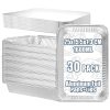 Lot de 30 plateaux en aluminium avec couvercles Lot de 30 plateaux en aluminium avec couvercles