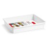 Lot de 6 plateaux rectangulaires blancs Lot de 6 plateaux rectangulaires blancs