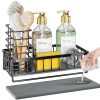 Organisateur Évier Avec Support Brosse Noir Organisateur Évier Avec Support Brosse Noir