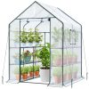 Serre de Jardin en Plastique Blanc 3 Niveaux Serre de Jardin en Plastique Blanc 3 Niveaux