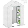 Serre de Jardin PE avec Étagères 3 Niveaux Serre de Jardin PE avec Étagères 3 Niveaux