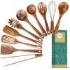 Set de 10 Ustensiles de Cuisine en Teck Set de 10 Ustensiles de Cuisine en Teck