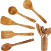 Set de 6 Ustensiles de Cuisine en Acacia Set de 6 Ustensiles de Cuisine en Acacia