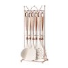 Set d'ustensiles de cuisine en silicone blanc