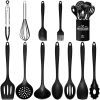 Ustensiles de cuisine en silicone noir