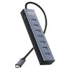 Adaptateur USB C Aluminium 7-en-1 avec Câble