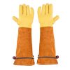 Gants de Jardinage Longs en Cuir