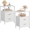 Ensemble de 2 Tables de Chevet Blanc Ensemble de 2 Tables de Chevet Blanc