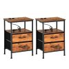 Lot de 2 Tables de Chevet avec USB