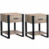 Lot de 2 Tables de Chevet Onyx