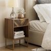 Table de Chevet HEYZOEY en Noyer Table de Chevet HEYZOEY en Noyer