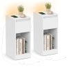 VASAGLE Lot de 2 Tables de Chevet avec LED