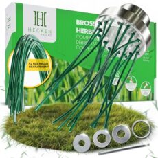 Brosse désherbante nylon renforcé 42 fils 25,4mm Heckenpracht Brosse désherbante professionnelle en nylon