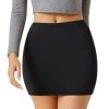 Jupe Crayon Noire Finement Élastique pour Femmes Jupe Crayon Noire Finement Élastique pour Femmes