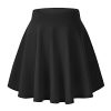 Jupe Mini Élastique A-Ligne Femme Noir Jupe Mini Élastique A-Ligne Femme Noir