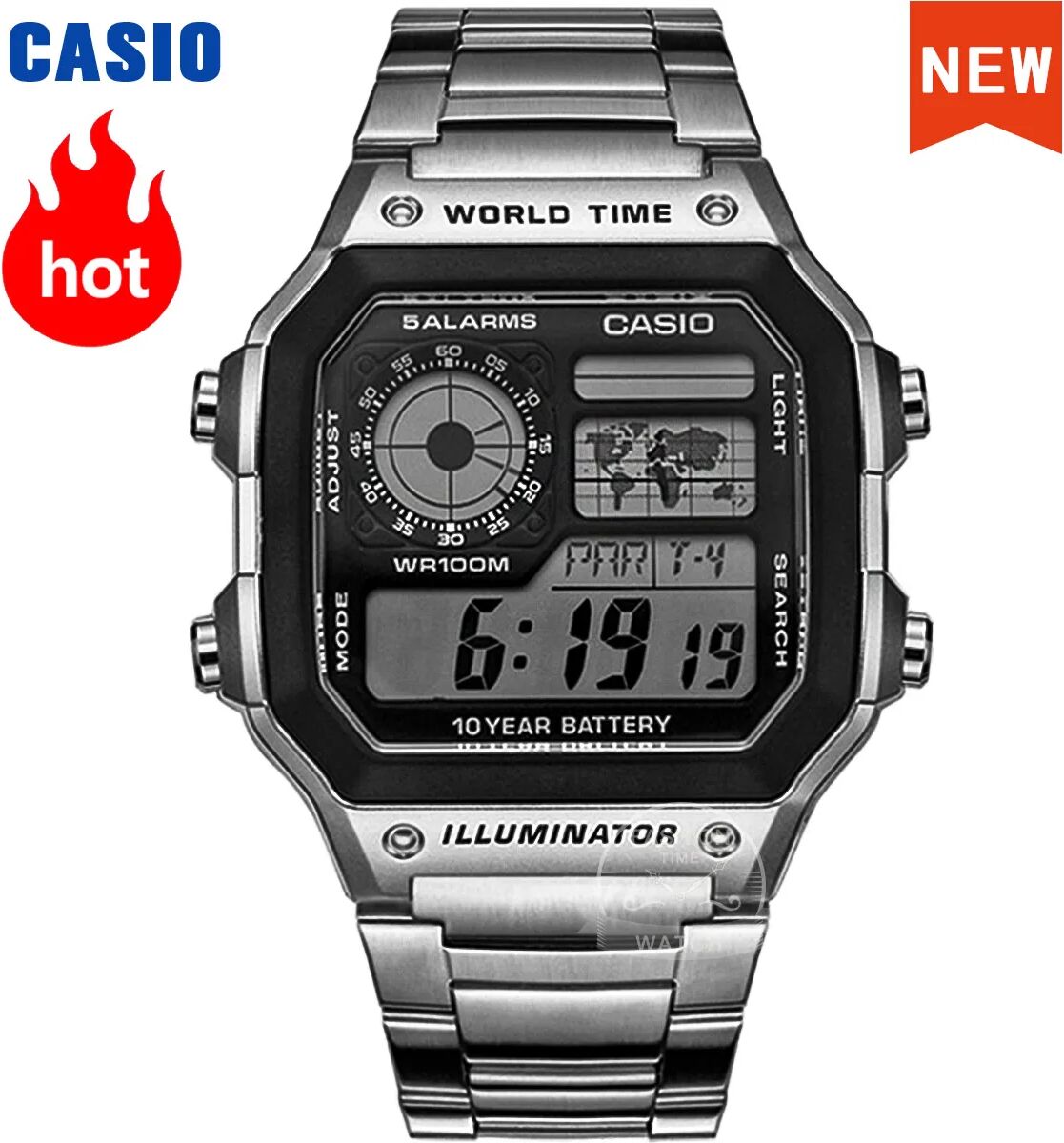 Montre numérique militaire Casio pour hommes